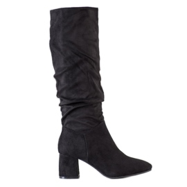 Flyfor Kozaki Z Zamszu czarne