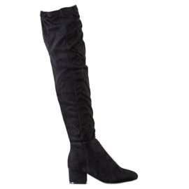 Fashion Czarne Muszkieterki