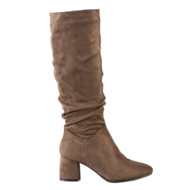 Flyfor Kozaki Z Zamszu khaki