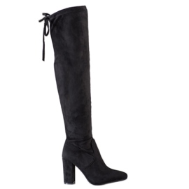 Wilady Wysokie Kozaki Na Słupku czarne