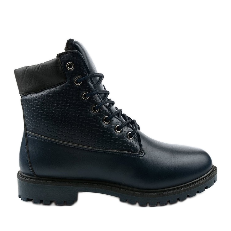 Niebieskie ocieplane traperki Avini