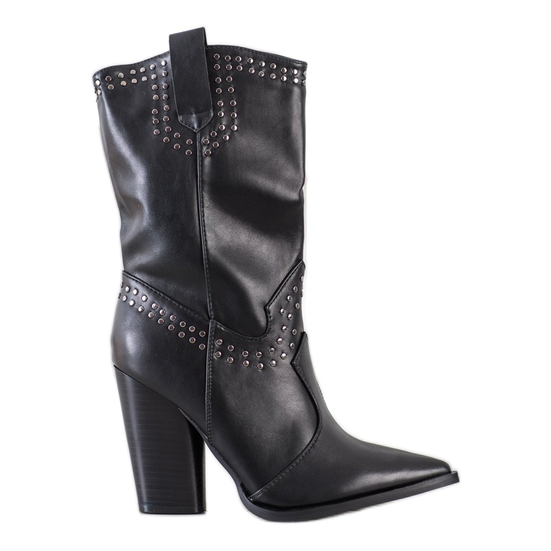 Seastar Kozaki Kowbojki W Szpic czarne