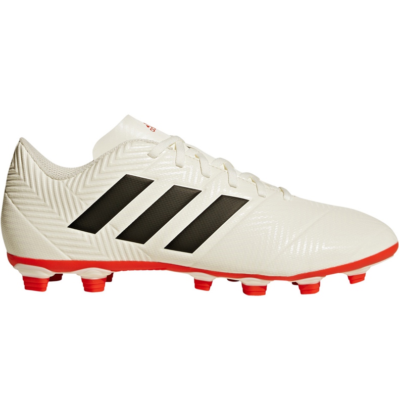 Buty piłkarskie adidas Nemeziz 18.4 FxG D97992 białe wielokolorowe