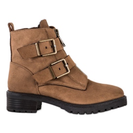 Corina Casualowe Workery brązowe