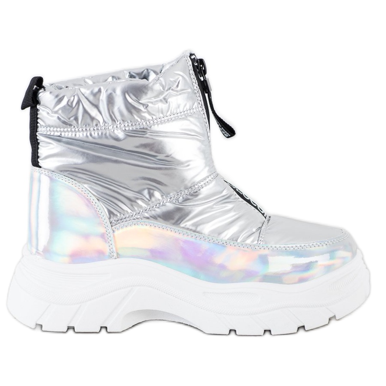 SHELOVET Śniegowce Na Suwak srebrny