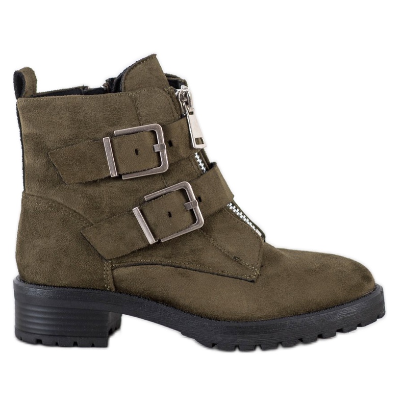 Corina Casualowe Workery khaki zielone
