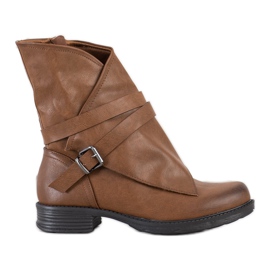 Seastar Brązowe Workery Z Eko Skóry