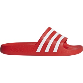 Klapki adidas Adilette Aqua czerwone F35540 białe