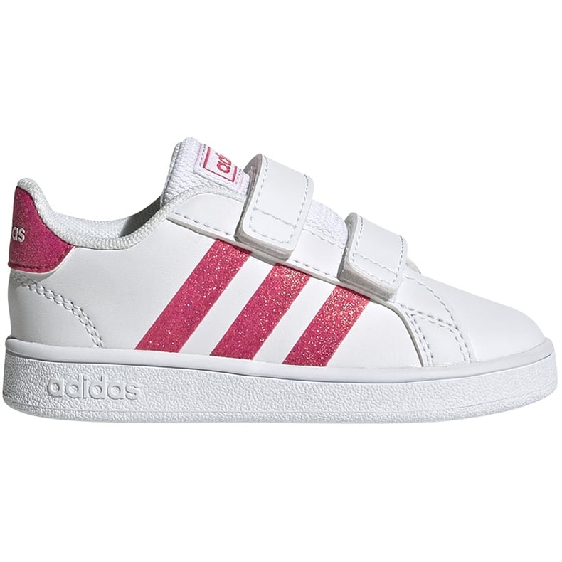 Buty dla dziewczynki adidas Grand Court biało-różowe EG3815 białe