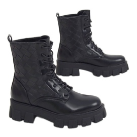 Workery sznurowane czarne NC1113 Black