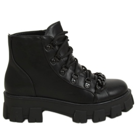 Botki na wysokiej podeszwie czarne NC1106 Black