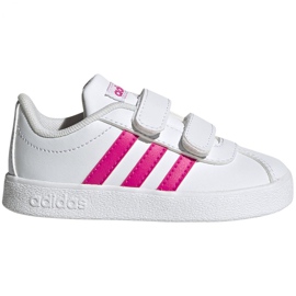 Buty adidas Vl Court 2.0 Cmf Jr EG3890 białe różowe