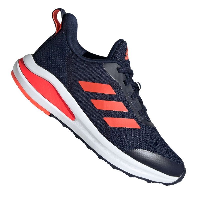 Buty biegowe adidas FortaRun Jr FV2601 białe granatowe pomarańczowe
