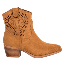 Cm Paris Kowbojki Ze Wzorem brązowe