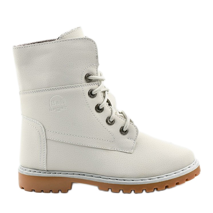 Szare ocieplane botki traperki Tent