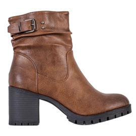 SDS Wysokie Botki Z Ociepleniem brązowe