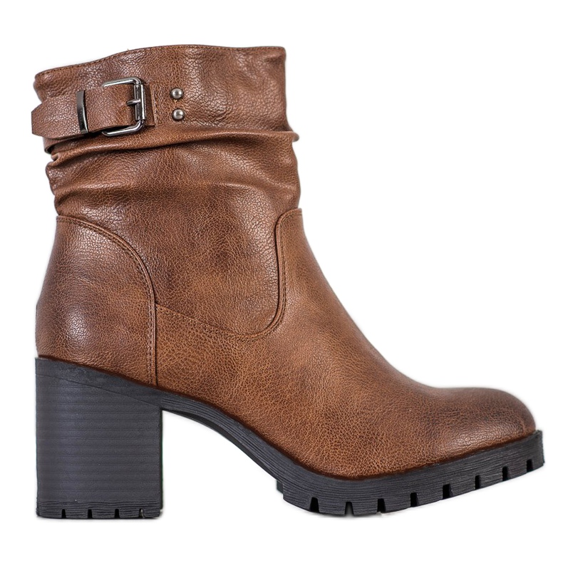 SDS Wysokie Botki Z Ociepleniem brązowe