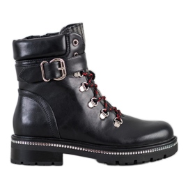 SHELOVET Rockowe Workery czarne