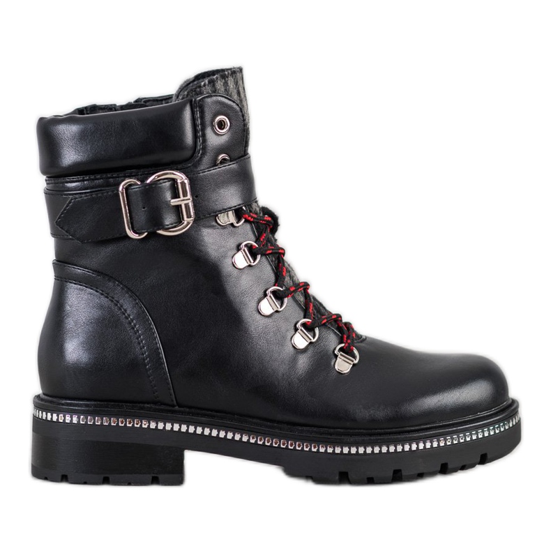 SHELOVET Rockowe Workery czarne