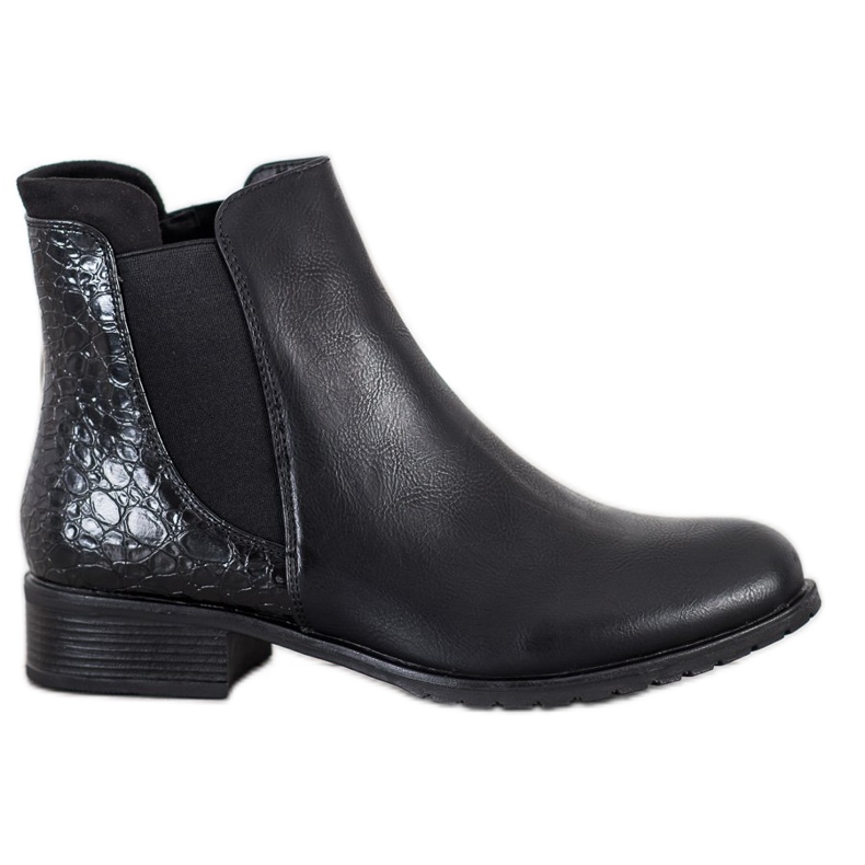 Kayla Casualowe Botki Snake Print czarne