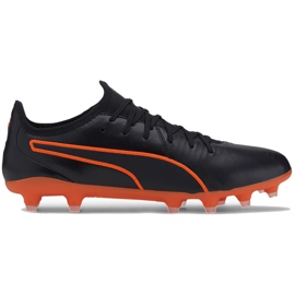 Buty piłkarskie Puma King Pro Fg czarno-pomarańczowe 105608 06 wielokolorowe czarne