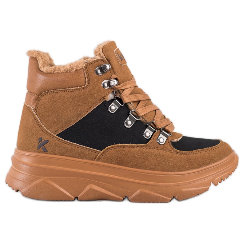 Kylie Lekkie Trapery Na Platformie brązowe