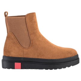 Seastar Botki Na Platformie brązowe