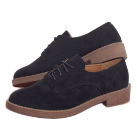 Mokasyny sznurowane czarne TU146 Black