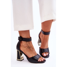 PS1 Eleganckie Sandały Na Obcasie Czarne Sorel 1