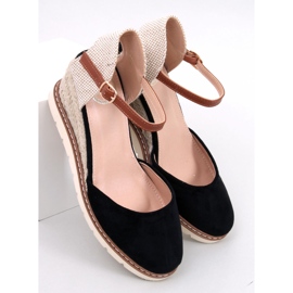 Espadryle na koturnie Ellio Black czarne 1