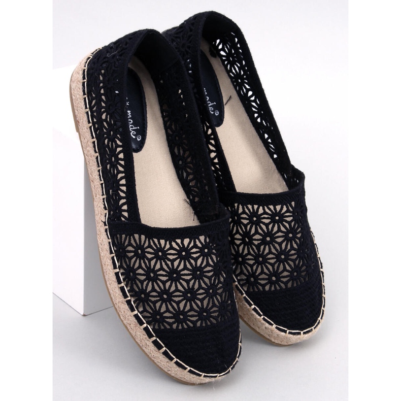 Espadryle ażurowe Terian Black czarne 1