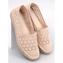 Espadryle ażurowe Terian Beige beżowy 1