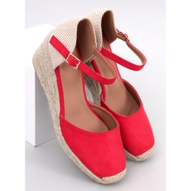 Espadryle na koturnie Platten Red czerwone 1