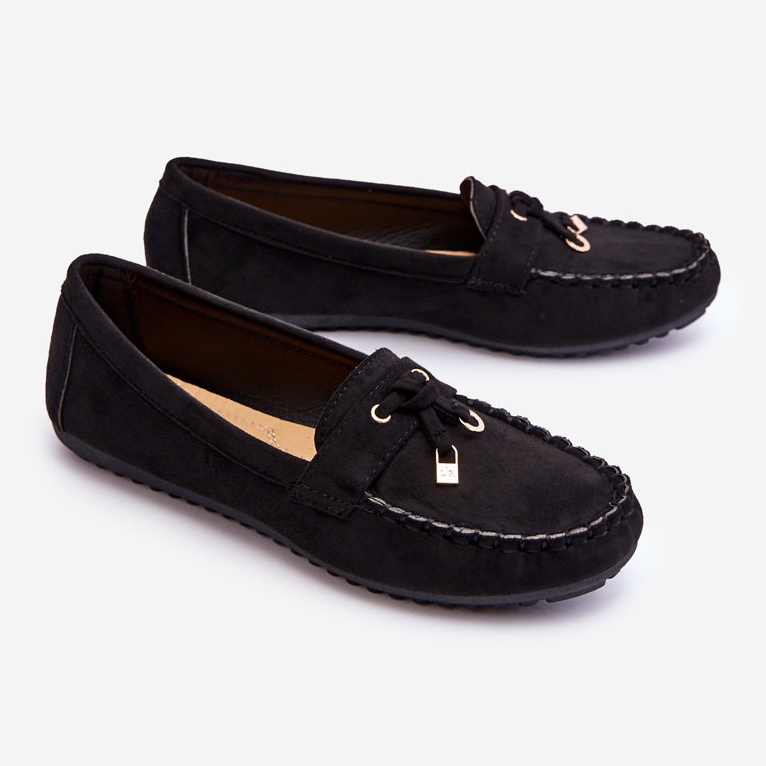 PS1 Klasyczne Zamszowe Mokasyny Czarne Good Time 2