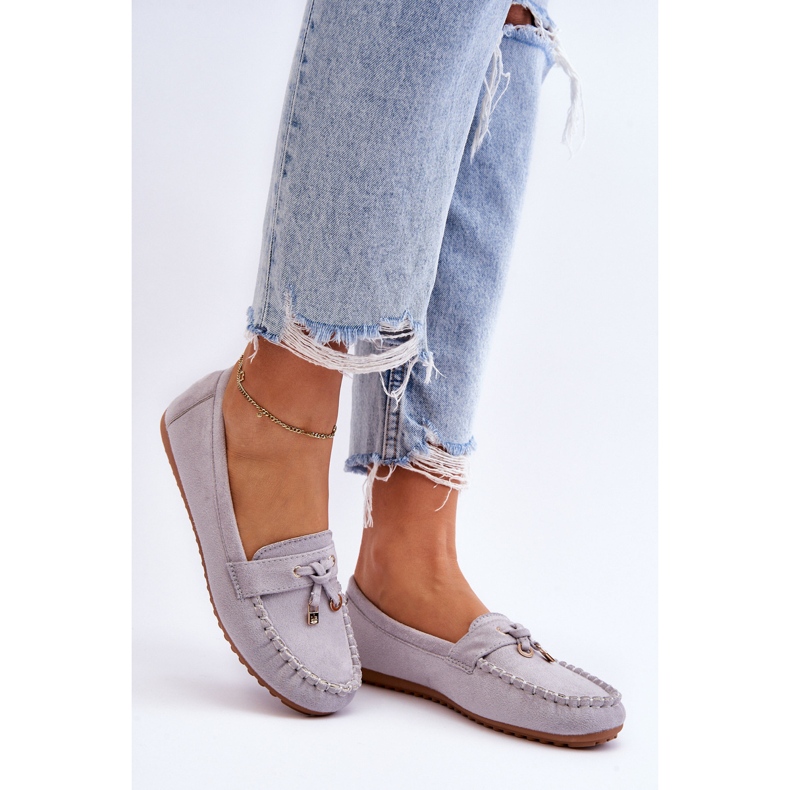 PS1 Klasyczne Zamszowe Mokasyny Szare Good Time 1