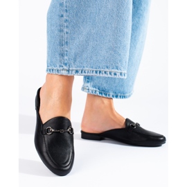 Czarne klapki damskie Vinceza 1