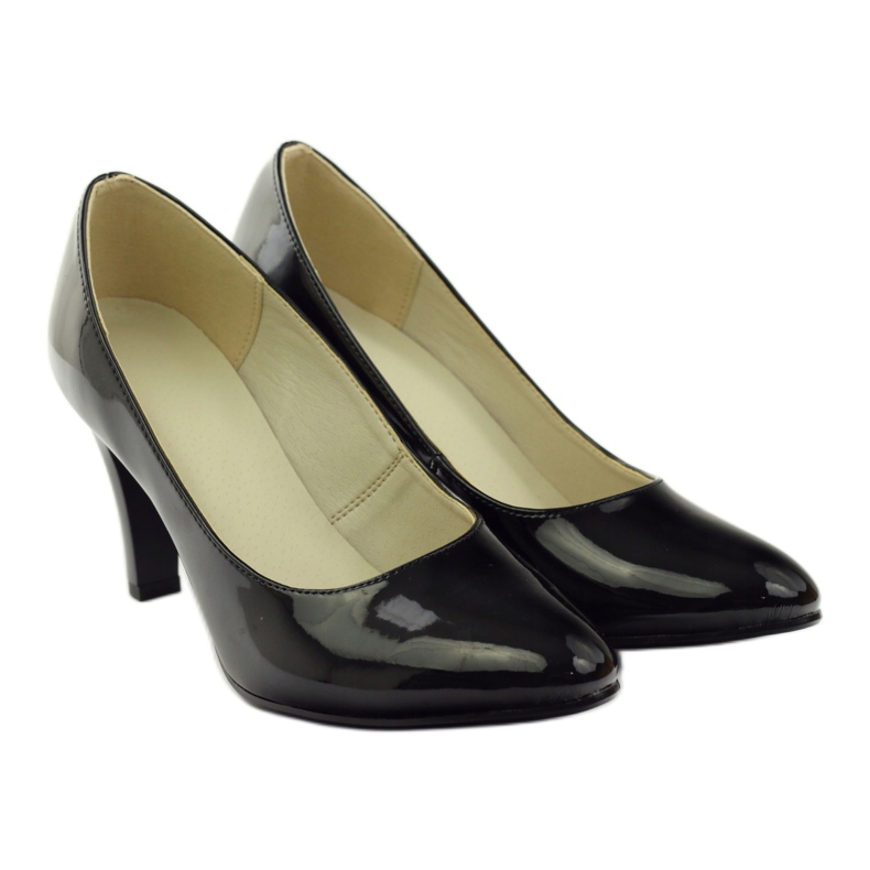 Czółenka Lakierowane Czarne ZUZA 128 4