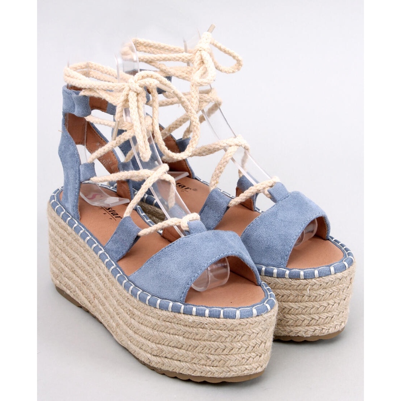 Espadryle na koturnie Marge L.BLUE niebieskie 1