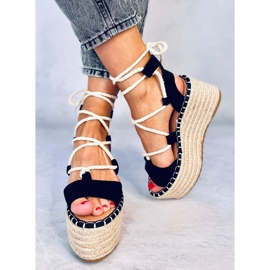 Espadryle na koturnie Marge Black czarne 1