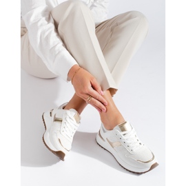 Białe sneakersy na platformie Shelovet 1