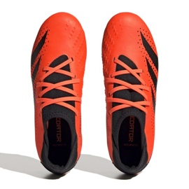 Buty piłkarskie adidas Predator Accuracy.3 Fg Jr GW4608 pomarańcze i czerwienie pomarańczowe 3