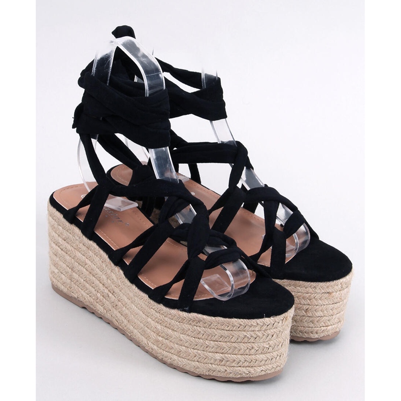 Espadryle na platformie Manon Black czarne 1