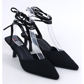 Skarpetkowe szpilki z odkrytą piętą Cordier Black czarne 1