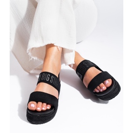 Sandały czarne na platformie Big Star LL274856 1