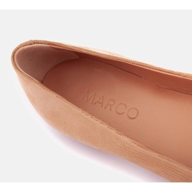 Marco Shoes Lekkie baleriny brązowe 2