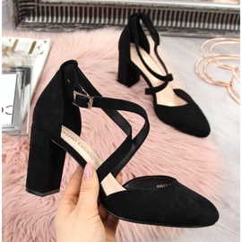 Sandały na słupku Sergio Leone W SK248A czarne 2