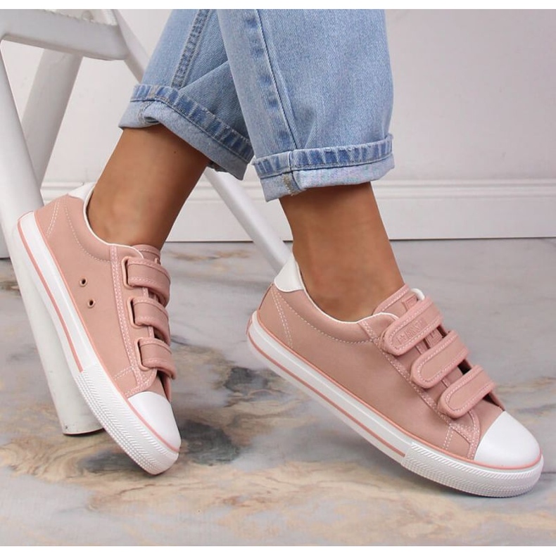 Trampki na rzepy Big Star W INT1842A różowe 2