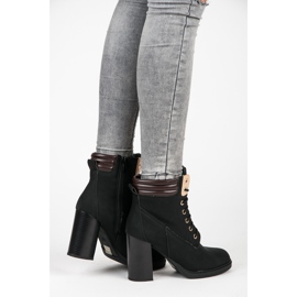 Seastar Workery na obcasie czarne 1