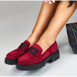 La.Fi Fuksjowe mokasyny na platformie różowe 1