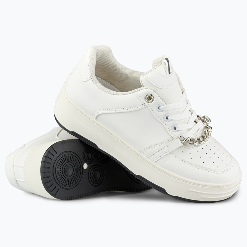Białe buty sportowe z łańcuszkiem 1